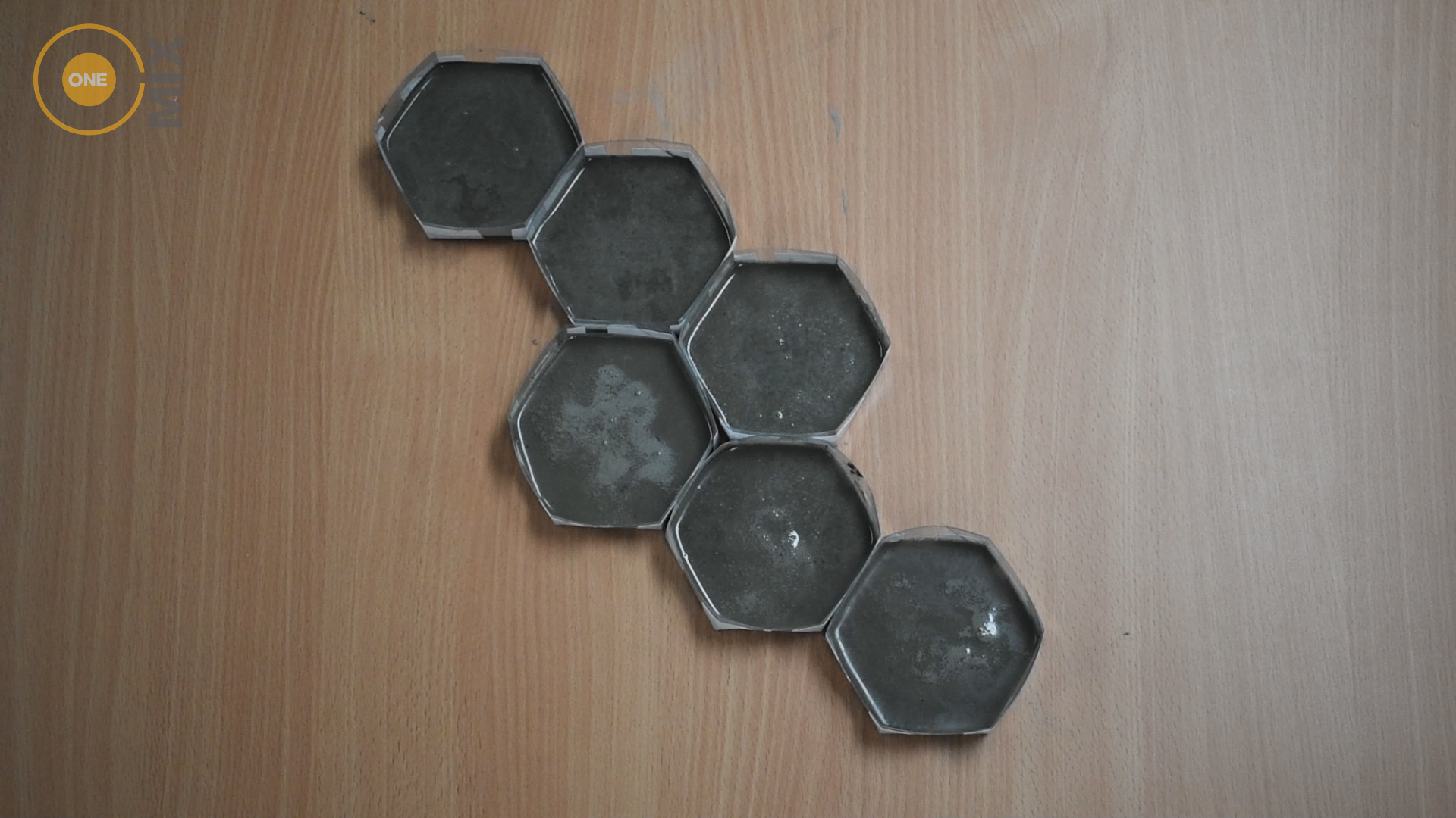 Hexagon coaster moulds - OneMix Concrete Coasters